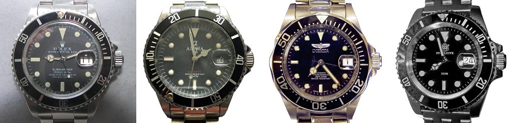 derivative work above: PittigrilliFile:The Rolex Submariner Professional.JPG: Dr.K.File:Alpha watches - analog automatic watch, edited without background.jpg: User:PittigrilliFile:Invicta Mens Automatic Pro Diver Watch 8926 (edited, without background).jpg: User: Stefan BelliniFile:Steeldive SD8205-7.jpg: Francis Flinch, CC BY-SA 4.0 via Wikimedia Commons